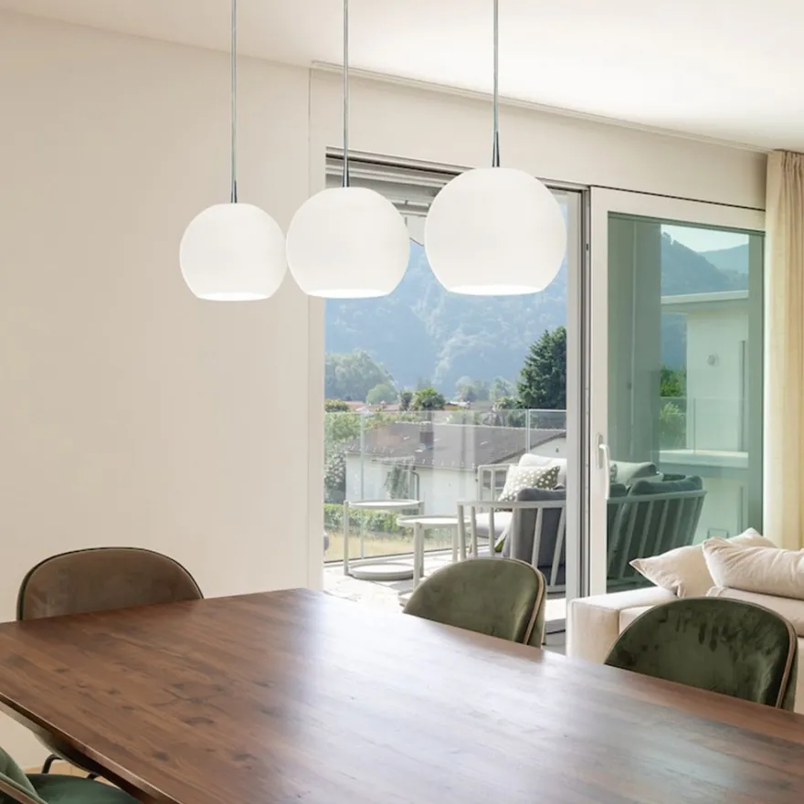 BALL S 4-flammige Opalglas Pendelleuchte