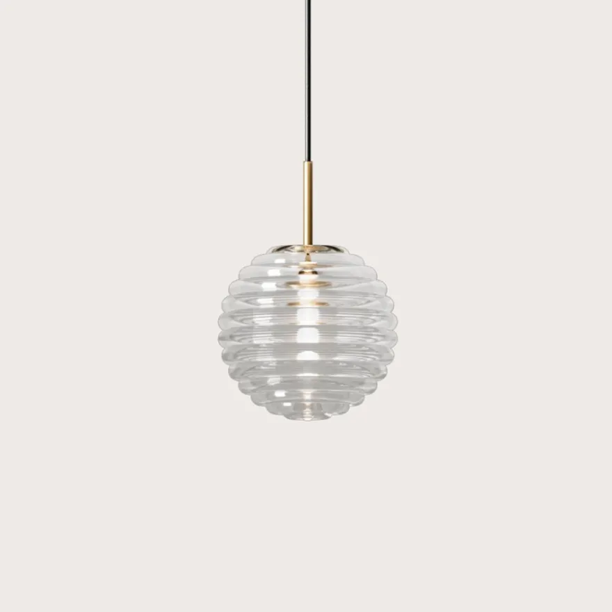 DOUL Kleine Pendellampe mit Glasschirm