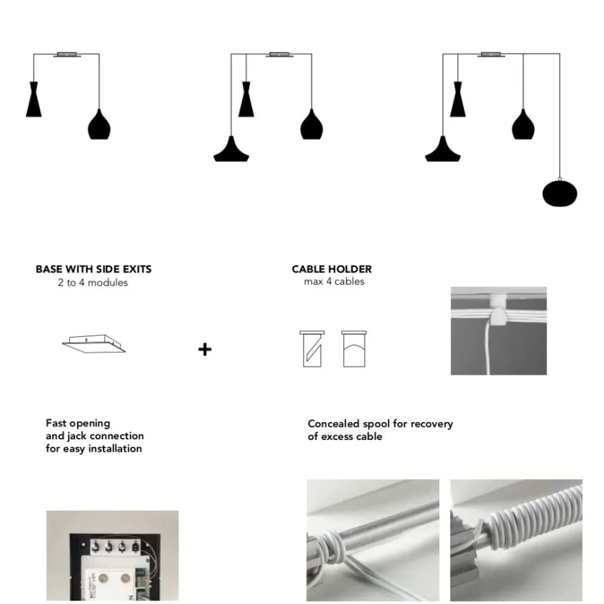 EASY SYSTEM 4-flammiges Pendel