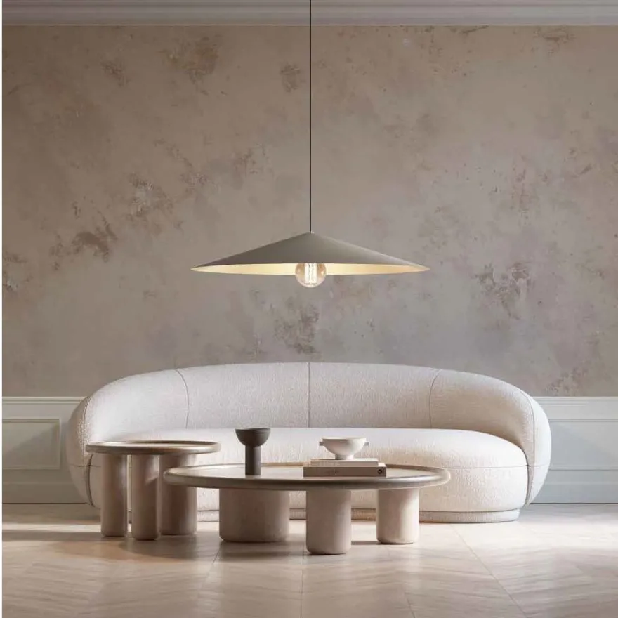 JEENA Moderne Pendelleuchte mit flachem Kegelschirm
