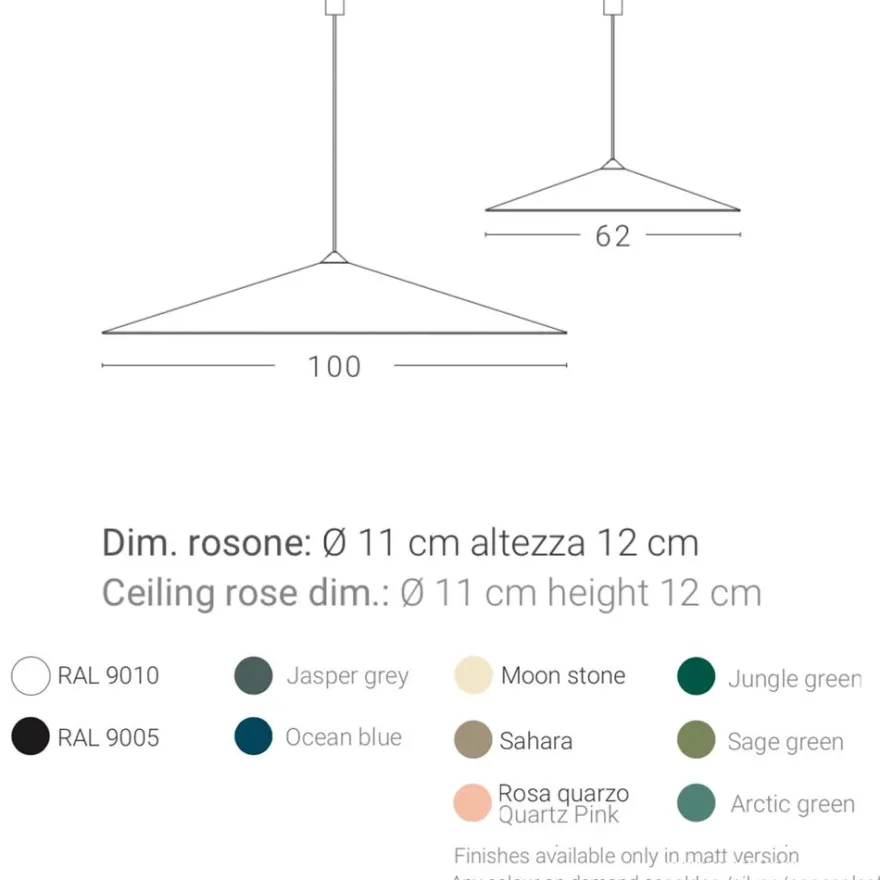 JEENA Moderne Pendelleuchte mit flachem Kegelschirm