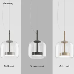 JUBE Große italienische LED Glaspendelleuchte mit Diffusor
