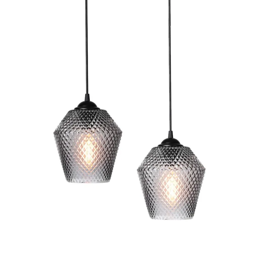 KNAP EDGY Rauchglas-Pendelleuchte klein