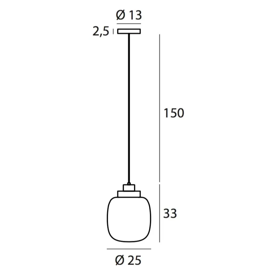 LEGÈR Opalglas-Pendelleuchte mit LED