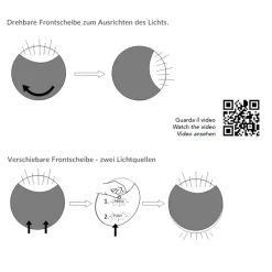 LUNATISK GOLD Runde Design-Wandleuchte