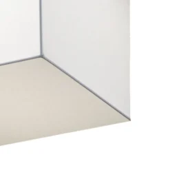 MONOBLOQUE Große, flache LED Deckenleuchte mit weißer Stoffbespannung