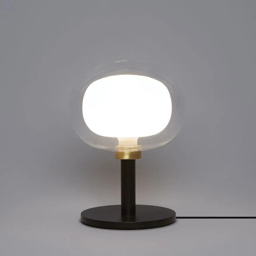 NABILA Italienische Tischleuchte mit hochwertigem Glas