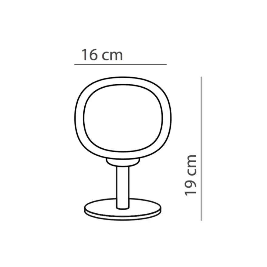 NABILA Italienische Tischleuchte mit hochwertigem Glas