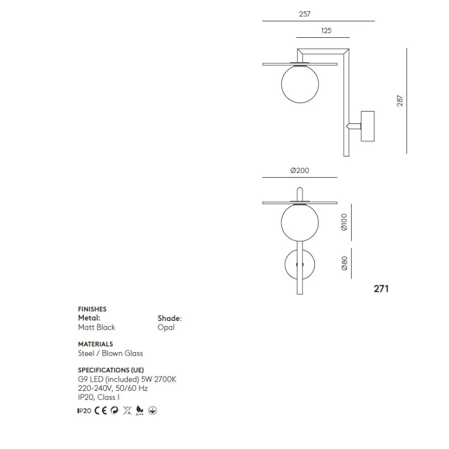 NIRO Design Wandleuchte mit Alabaster