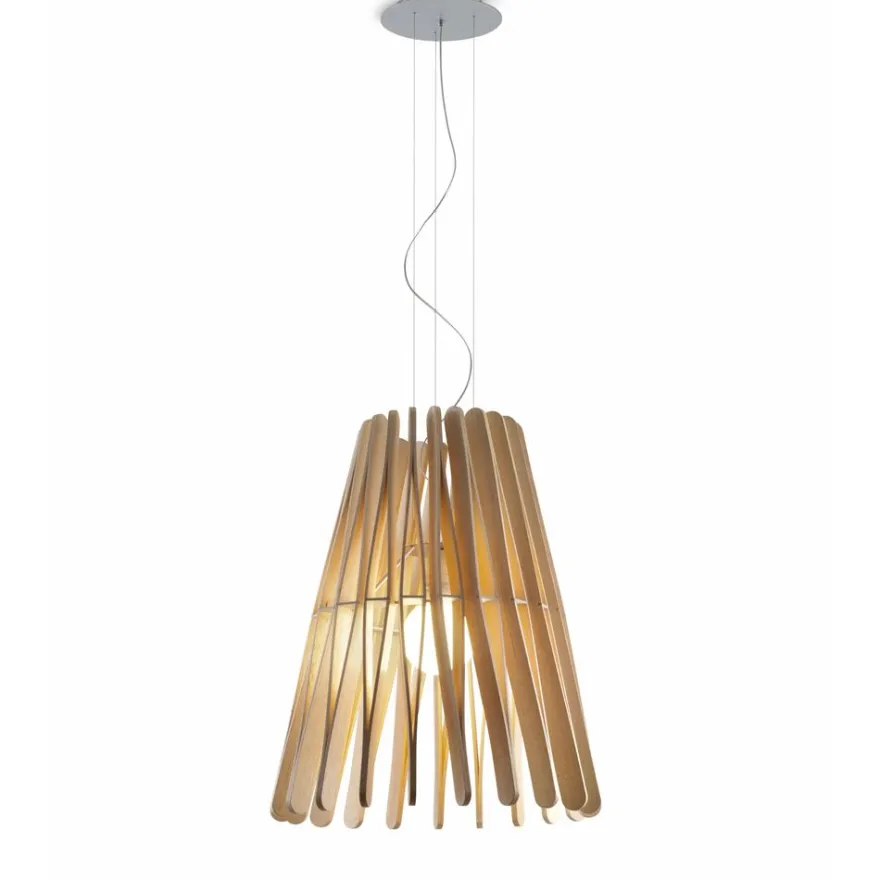PIANO Große Design Hängeleuchte aus Holz