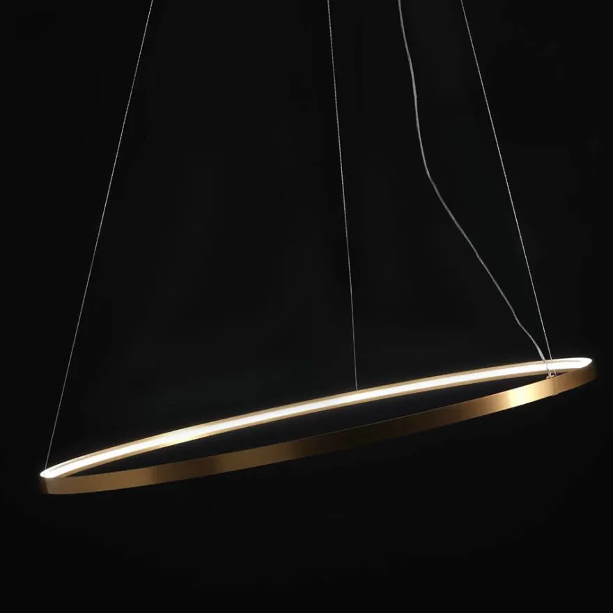 RINGS Ring LED Design Hängeleuchte Messing