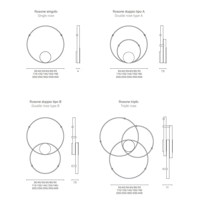 RINGS Ring LED Design Wandleuchte