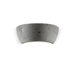 SOFFA LED Halbrunde Wandleuchte aus Leichtbeton