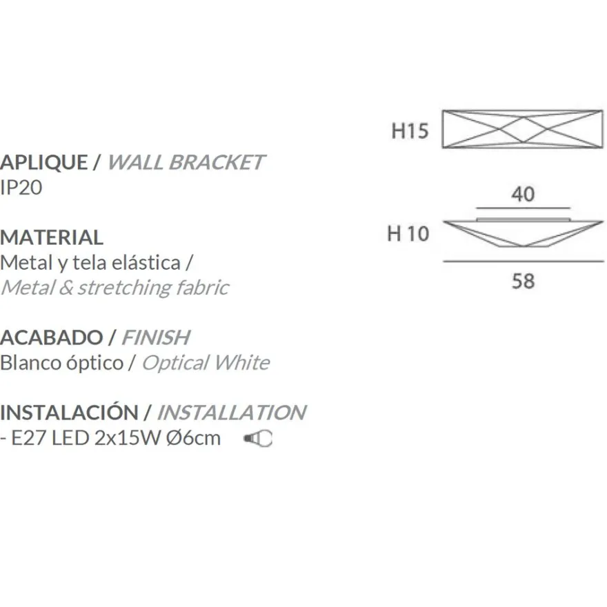 SUBRA Design Wandleuchte länglich
