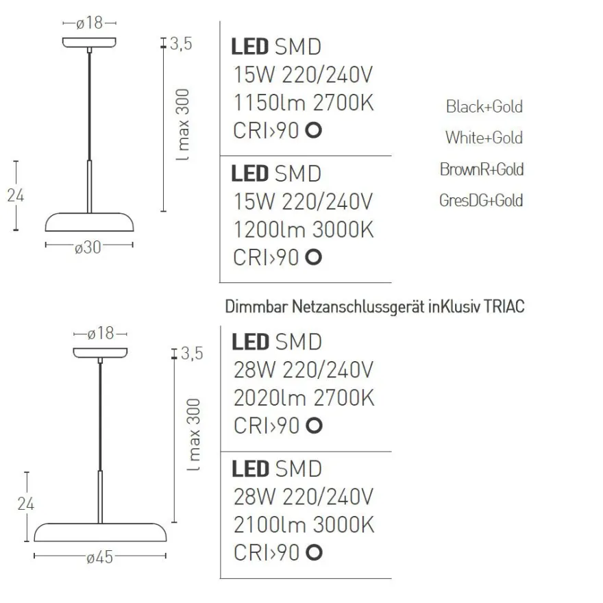 ZERIO Design Hängeleuchte